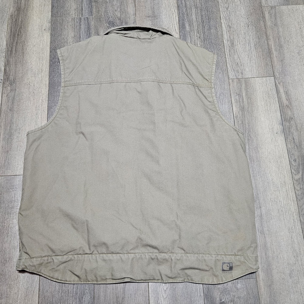 Carhartt Quick Duck Jefferson Mens 2xl Tall Vest Jacket Canyon Brown 101494-908 - Picture 3 of 12